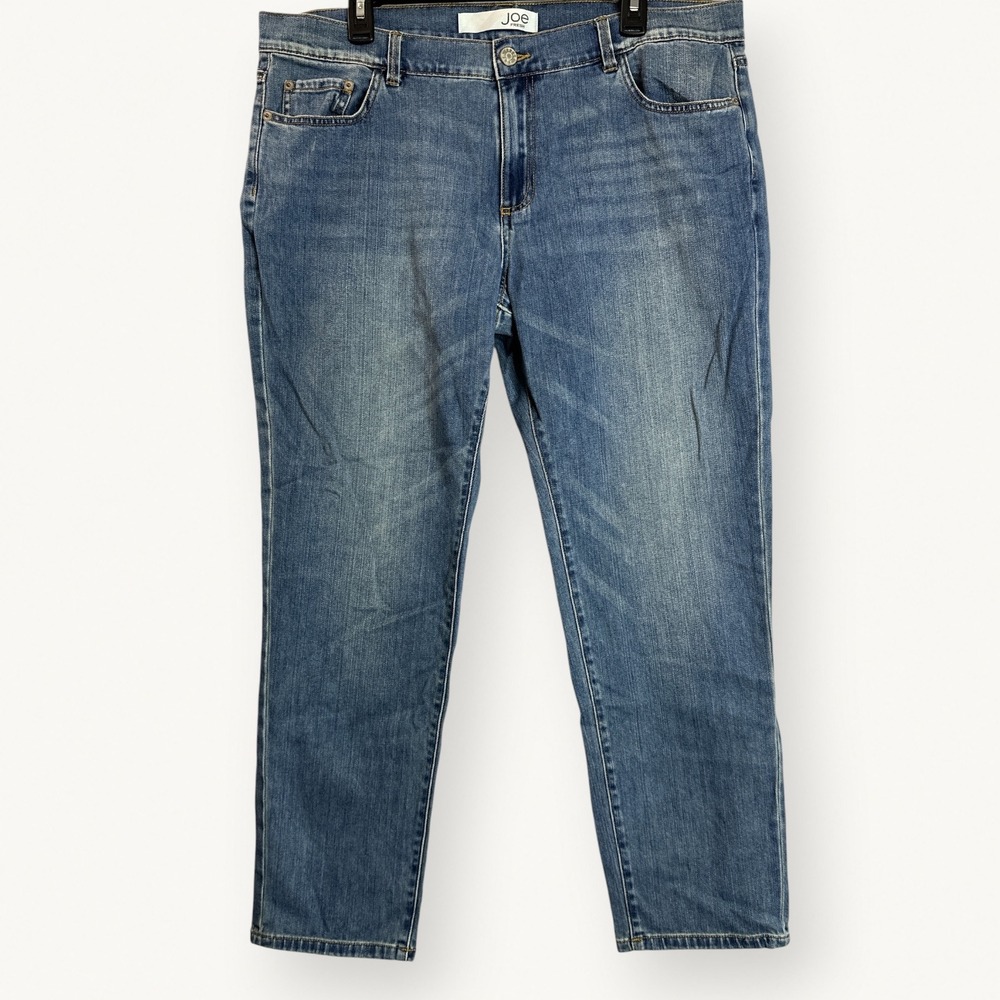 Joe Fresh Womens Boyfriend Jeans Medium Wash Blue Denim Size 16 Ankle Capsule